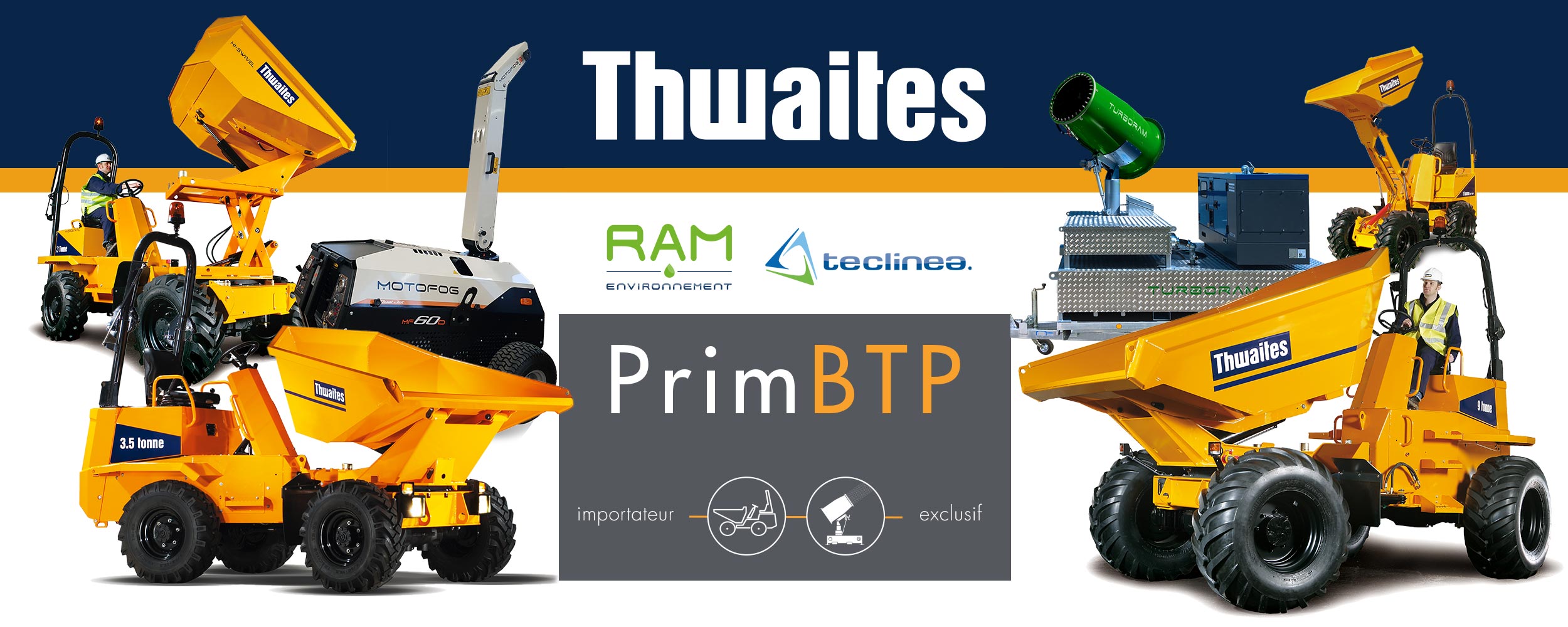 PrimBTP votre Importateur Exclusif de Dumpers Thwaites en France. Découvrez notre gamme de mini tombereaux et motobasculeurs de 1 tonne à 9 tonnes à travers notre réseau de loueurs et distributeurs à proximité de Marseille, Paris, Lyon, Nice, Toulouse, Bordeaux, Lille, Nantes, Rennes, Montpellier, Rouen, Amiens, Le Havre, Grenoble, Dijon, Toulon, Reims, Avignon, Cannes, Carcassonne, Cannes, Nimes, Clermont-Ferrand, Nancy, Angers, Cayenne, Metz, Ajaccio, Tours, Brest, Lourdes, Aix en Provence, Salon de Provence, Calais, Saint-Tropez, Arles, Orléans, Annecy, Poitiers, La Rochelle, Strasbourg, Valence, Biarritz et Chambéry.